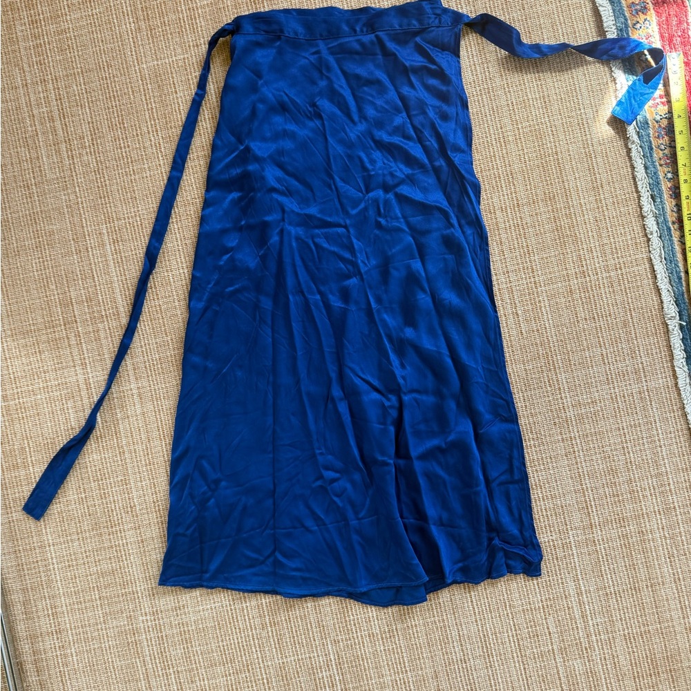LACAUSA Sapphire Blue Wrap Skirt